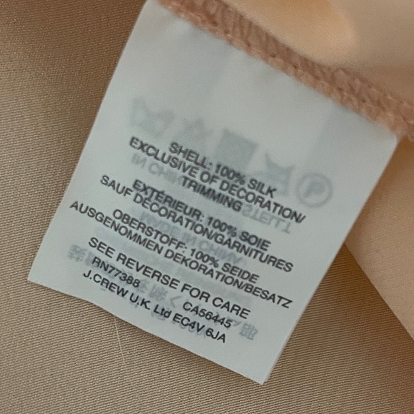 J. Crew 100% Silk Bell Lace Ruffle Sleeve Boho Lightweight Blouse Top Size 12 - Picture 11 of 14